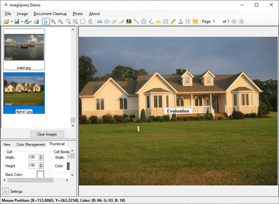 Screenshot of ImagXpress .NET Professional